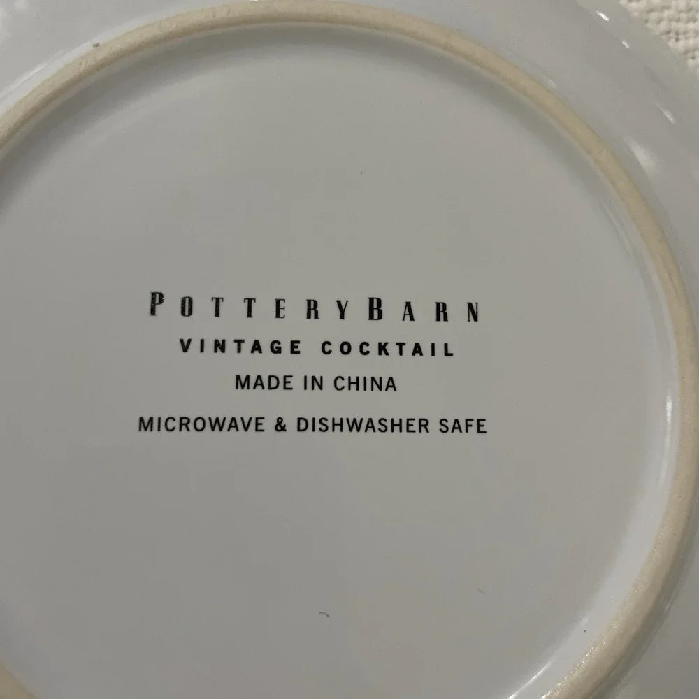 Pottery Barn Vintage Cocktail Plates‎ 8
